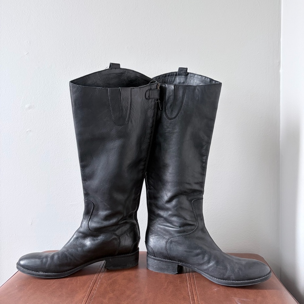 Sam Edelman Penny Leather Riding Boots - Black - Picture 5 of 10